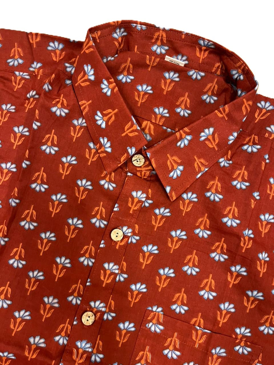 Southloom Jaipur Pure Cotton Block Printed Shirt for Men in Full Sleeve