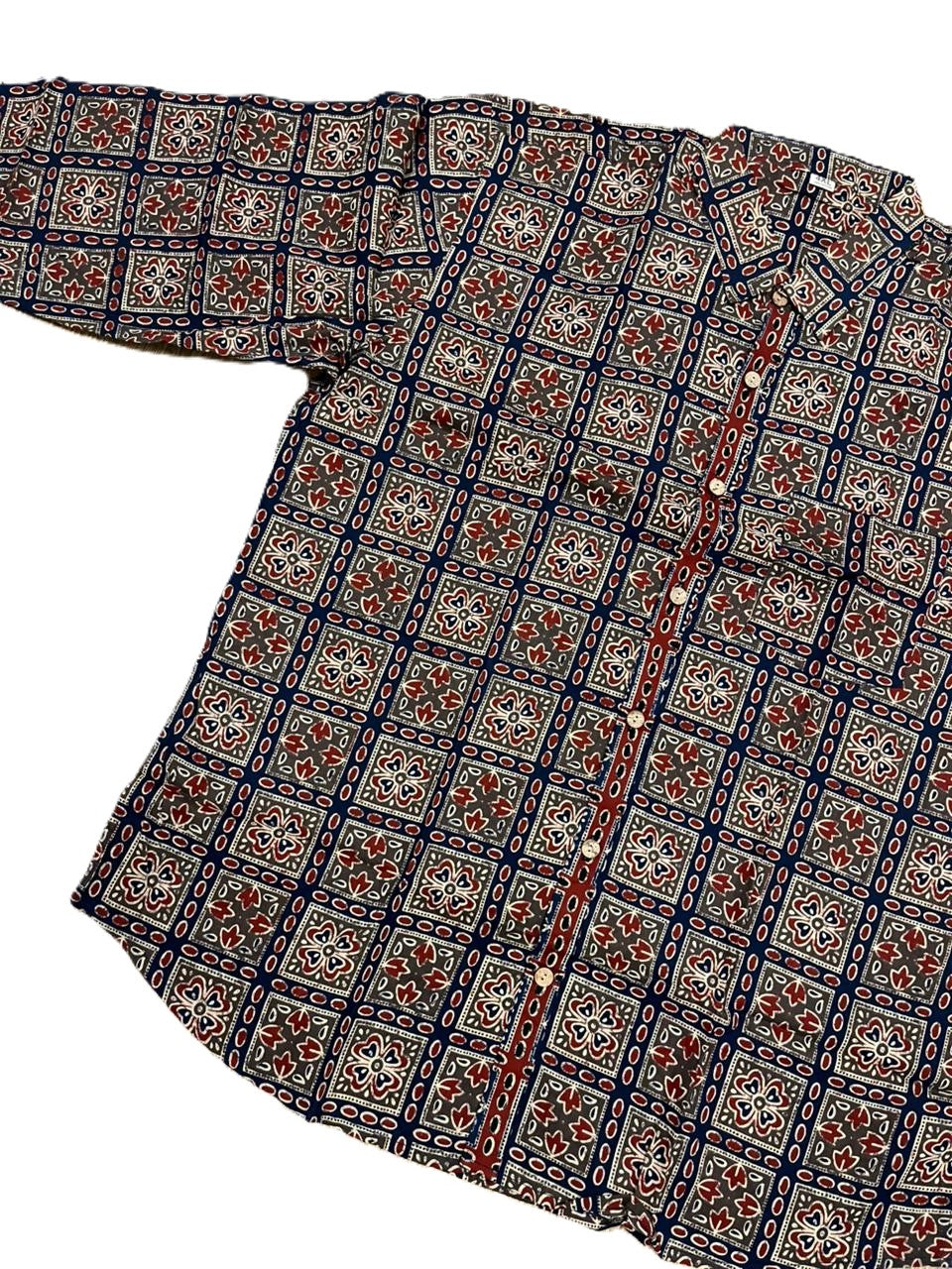 Southloom Jaipur Pure Cotton Block Printed Shirt for Men in Full Sleeve
