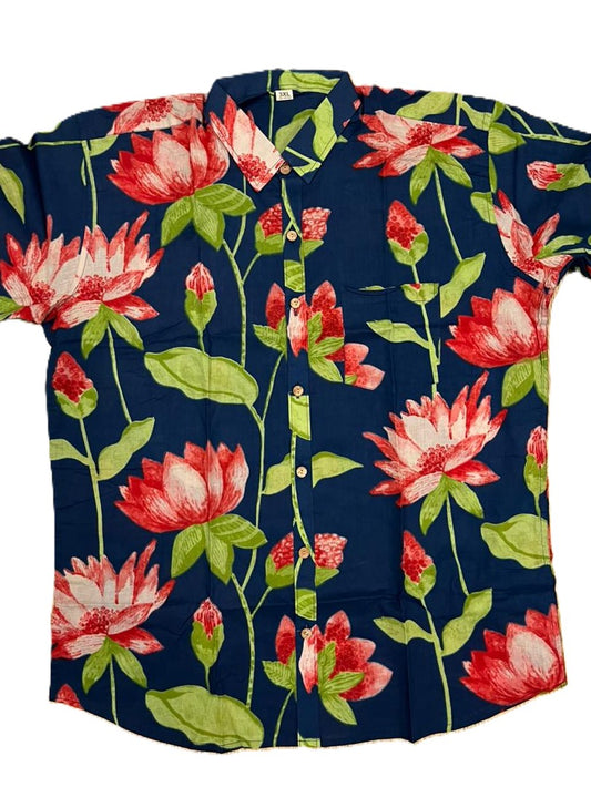 Southloom Jaipur Pure Cotton Block Printed Shirt for Men in Full Sleeve