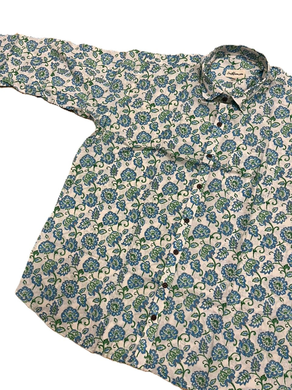 Southloom Jaipur Pure Cotton Block Printed Shirt for Men in Full Sleeve