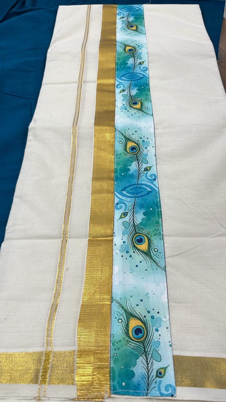 Cotton Silk Printed Men's Combo HS  (Shirt + Mund ) SL343