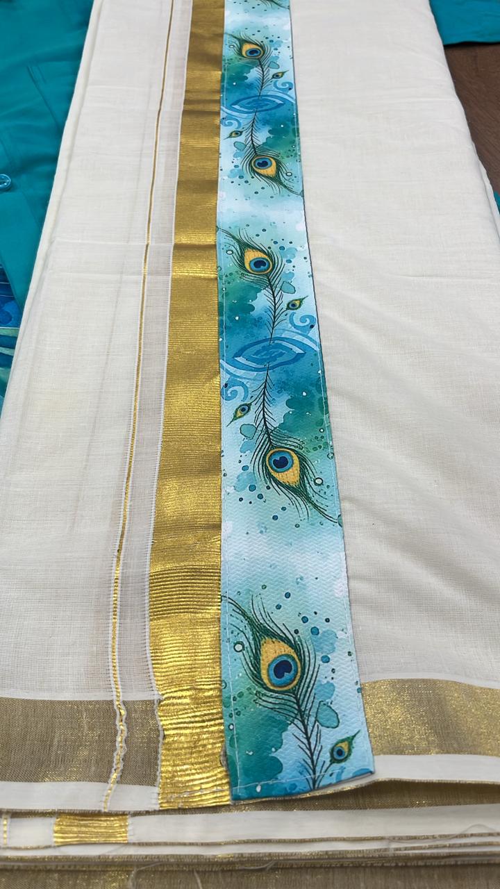 Cotton Silk Printed Men's Combo HS  (Shirt + Mund ) SL343