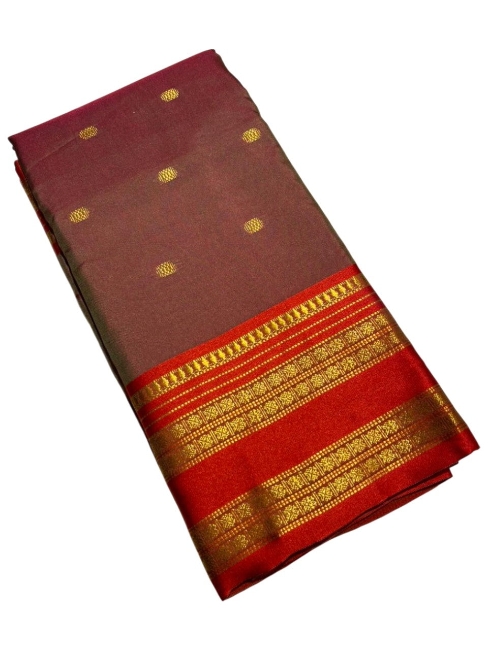 Southloom Semi Silk Narayan Pett Saree with Butta Works Across Body