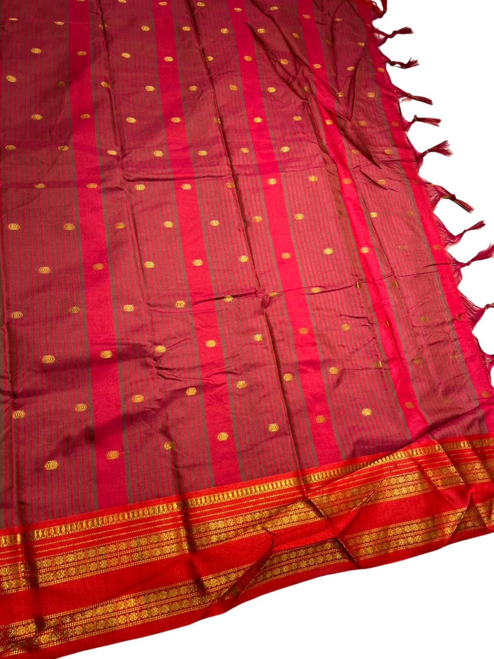 Southloom Semi Silk Narayan Pett Saree with Butta Works Across Body
