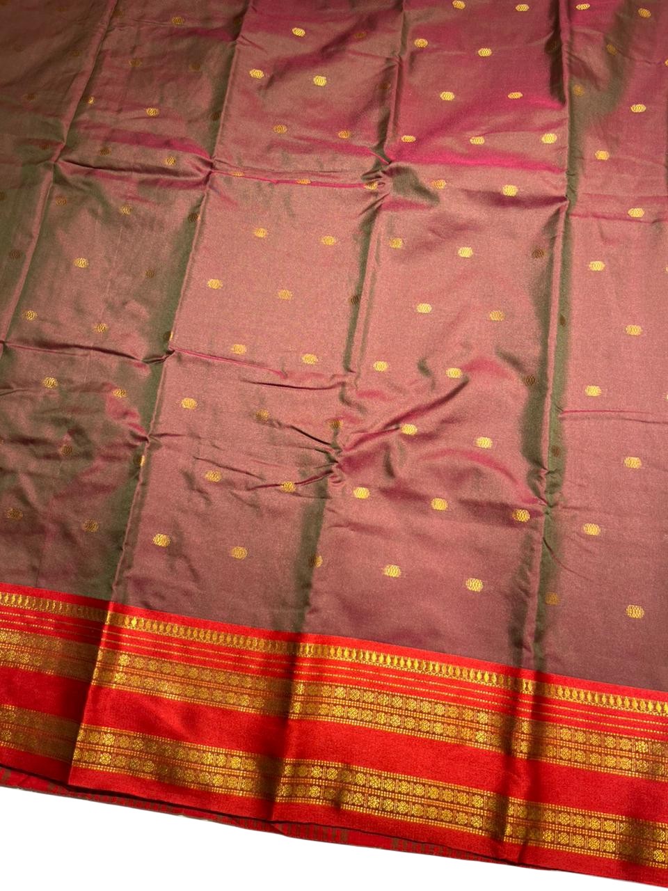 Southloom Semi Silk Narayan Pett Saree with Butta Works Across Body