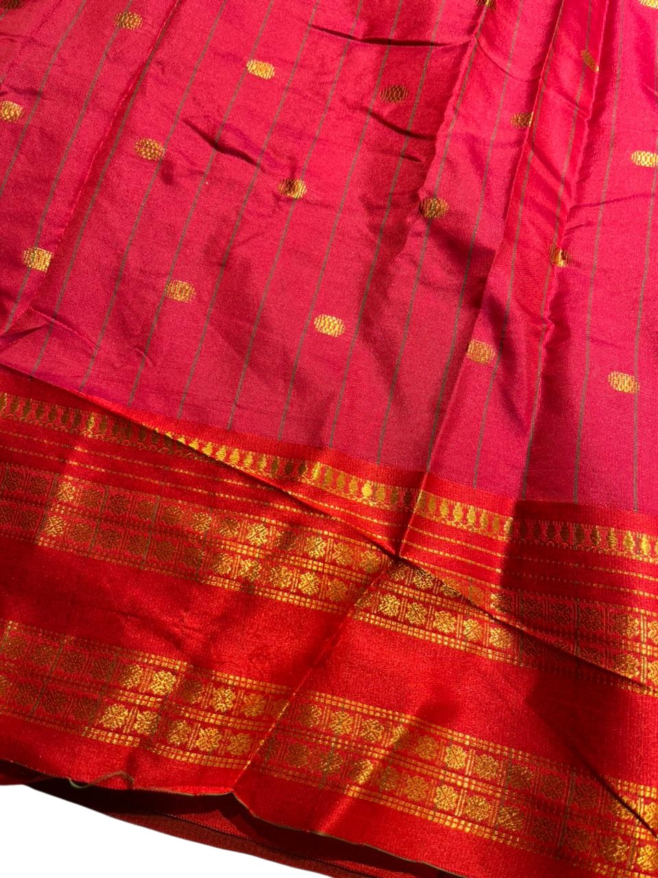 Southloom Semi Silk Narayan Pett Saree with Butta Works Across Body