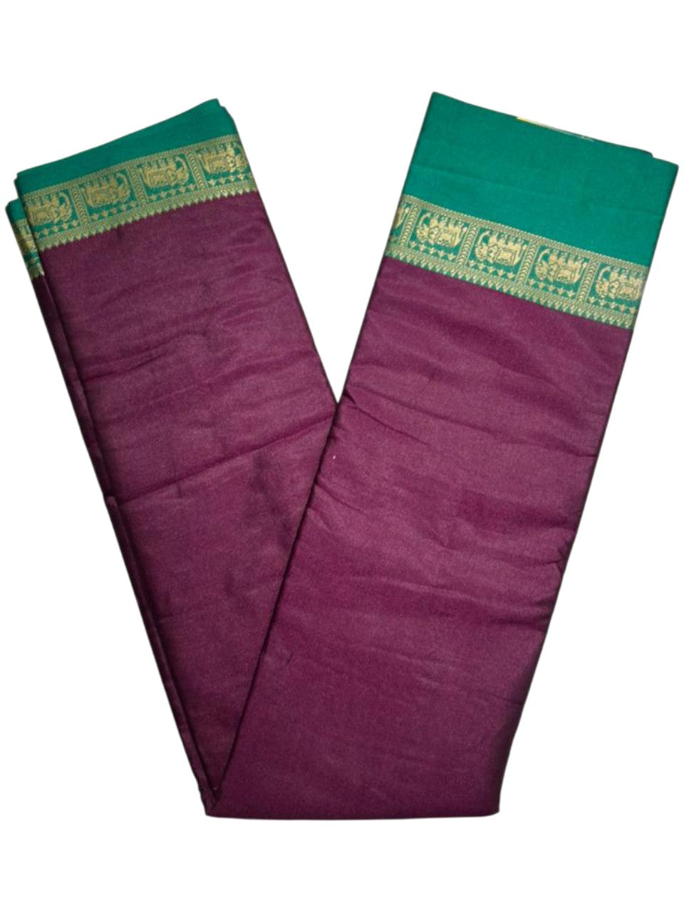 Southloom Kerala Semi Silk Narayan Pett Saree With Woven Work on the Boders With Purple