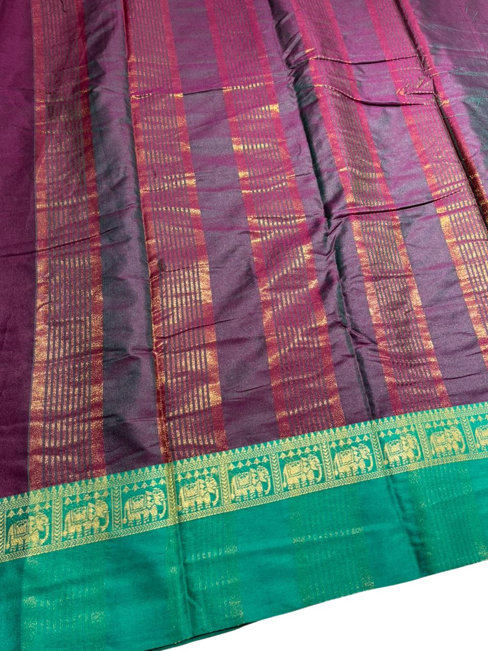 Southloom Kerala Semi Silk Narayan Pett Saree With Woven Work on the Boders With Purple