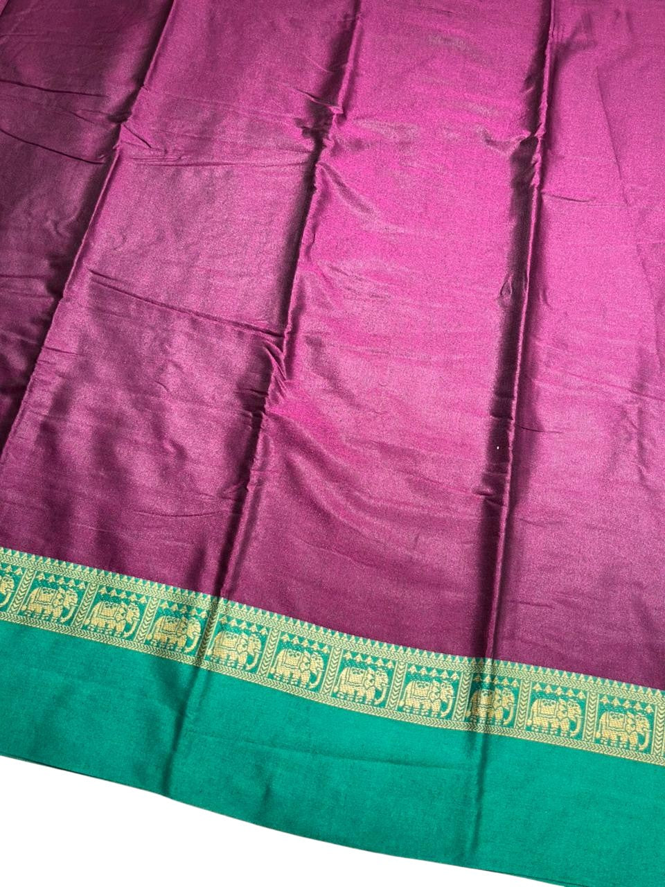 Southloom Kerala Semi Silk Narayan Pett Saree With Woven Work on the Boders With Purple