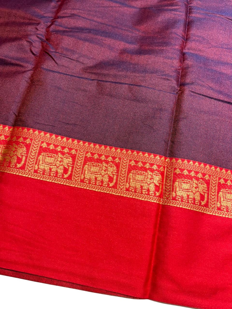 Southloom Kerala Semi Silk Narayan Pett Saree With Woven Work on the Boders With Blue