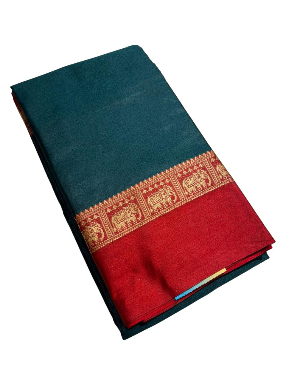 Southloom Kerala Semi Silk Narayan Pett Saree With Woven Work on the Boders With Dark Green