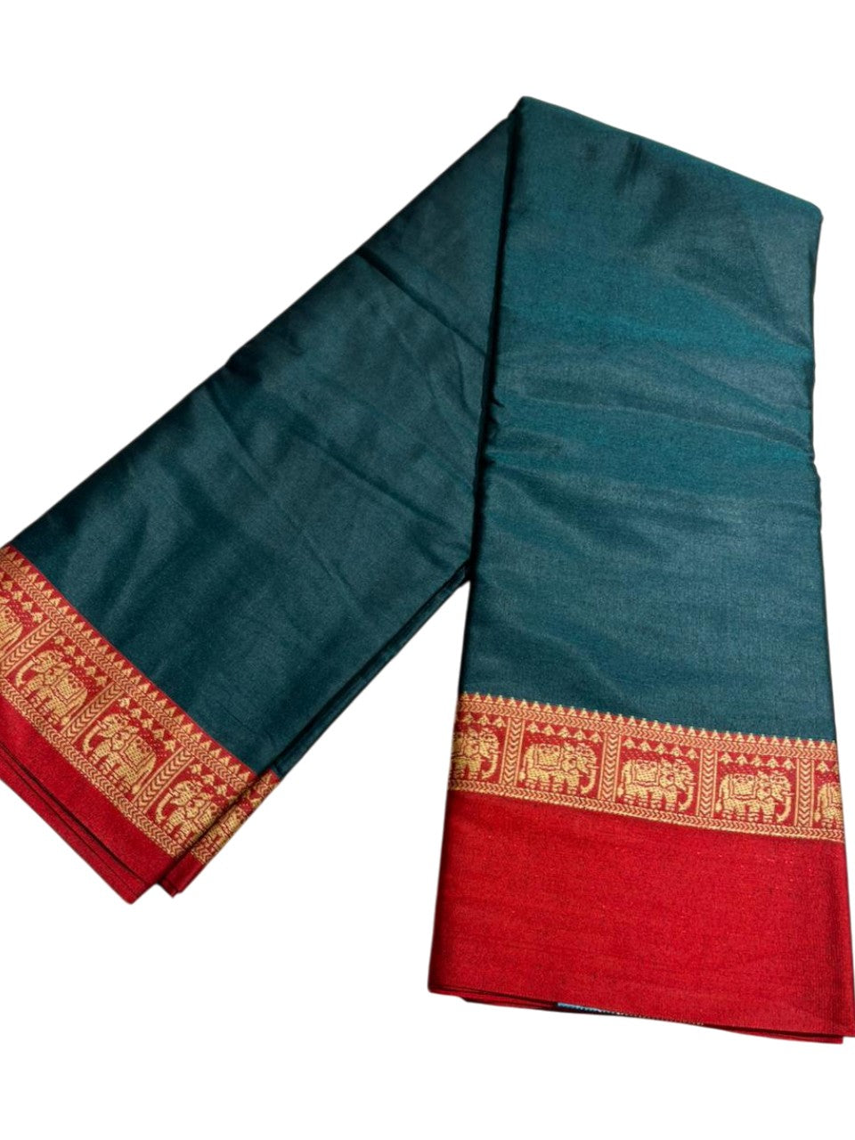 Southloom Kerala Semi Silk Narayan Pett Saree With Woven Work on the Boders With Dark Green