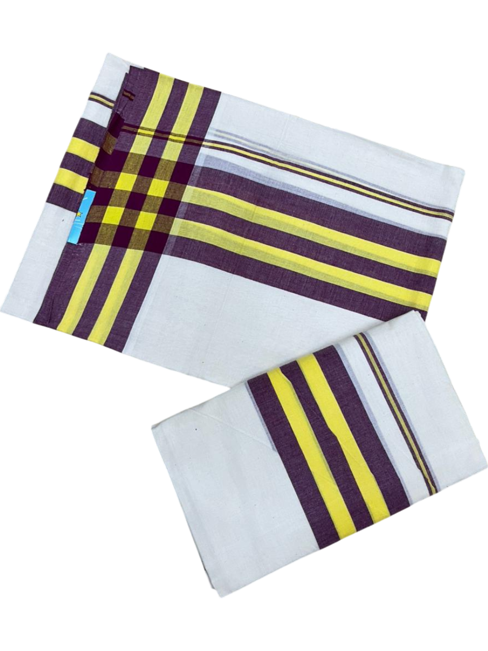 Southloom Kerala Mulloth Cotton Single Mundum Neriyathum with Multicolor Border In 2.80 Mtrs SL243