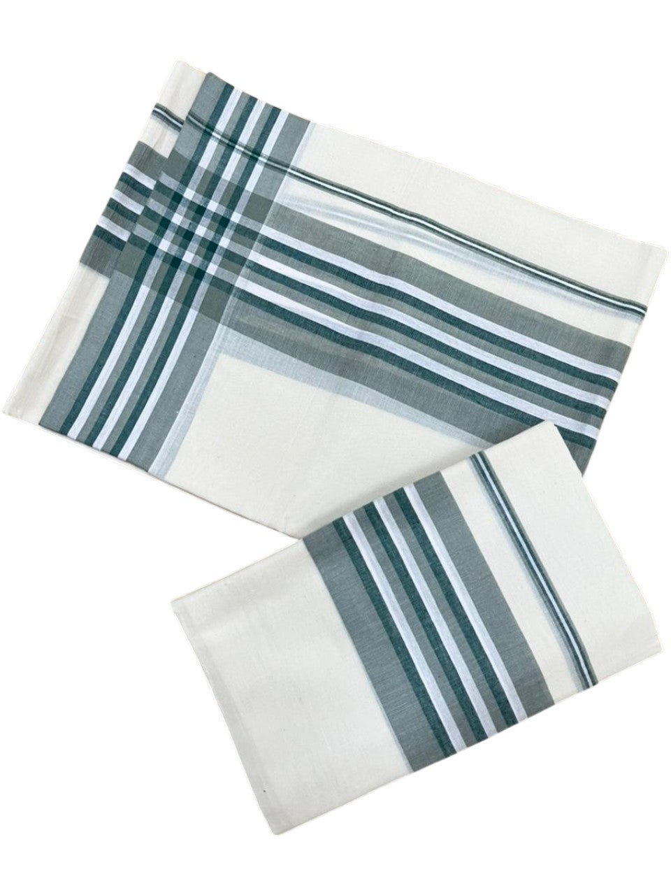 Southloom Kerala Mulloth Cotton Single Mundum Neriyathum with Multicolor Border In 2.80 Mtrs SL243