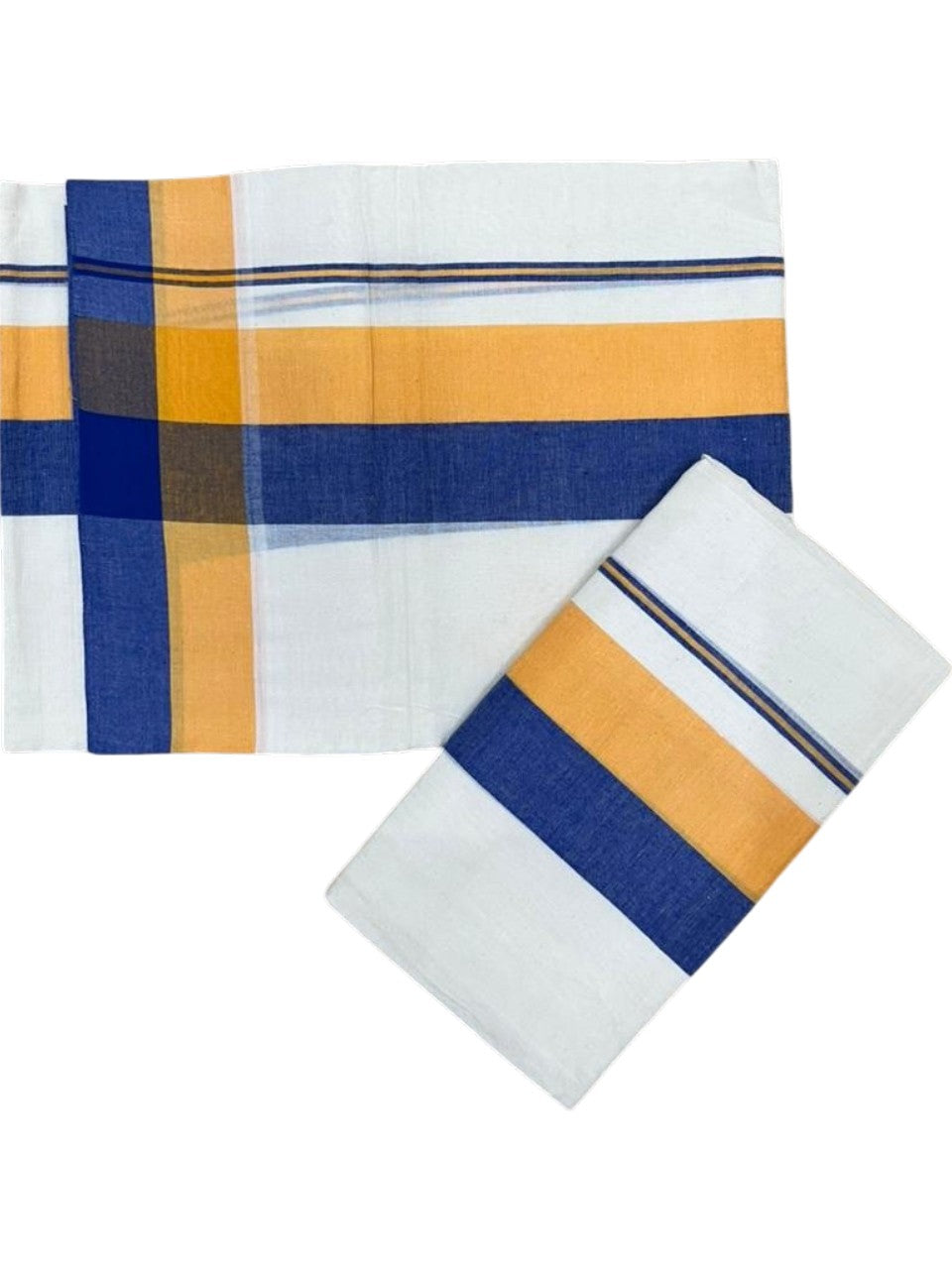 Southloom Kerala Mulloth Cotton Single Mundum Neriyathum with Multicolor Border In 2.80 Mtrs SL243