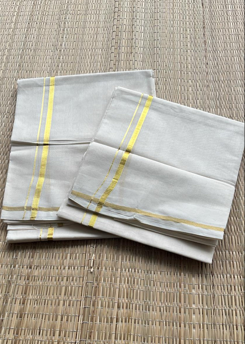 Kerala Cotton Set Mundu SL393