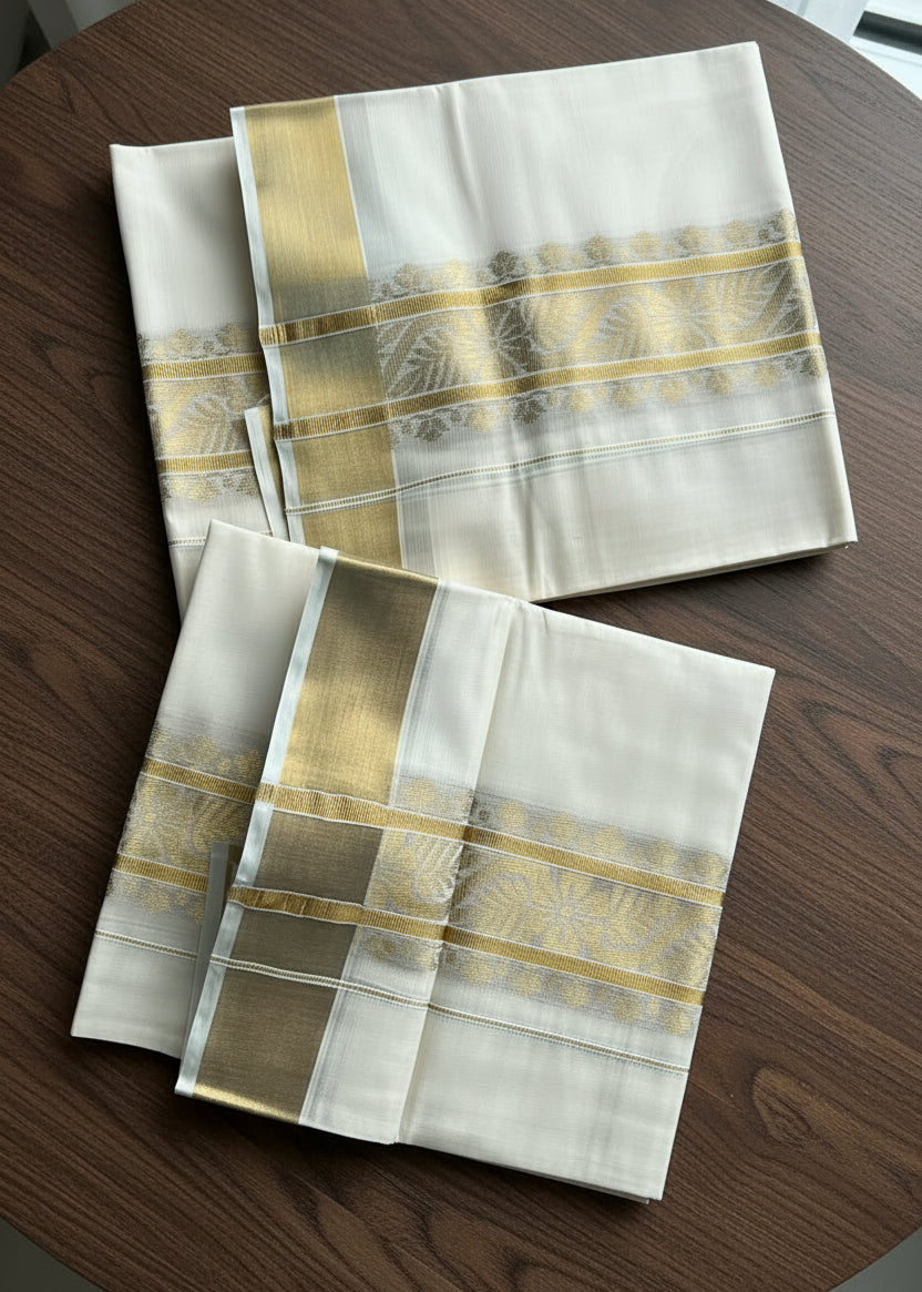 Kerala Cotton Single Set Mundu (2.80 mtrs) SL411