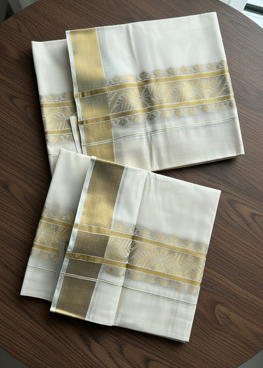 Kerala Cotton Single Set Mundu (2.80 mtrs) SL411