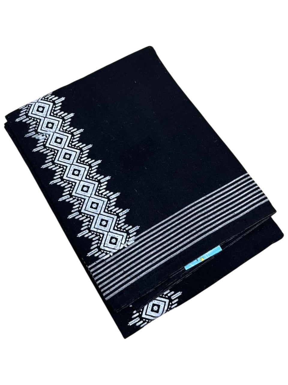 Southloom Black Printed Single Mundu / Otta Mundu / Lungi (South Indian Kerala Dhoti)