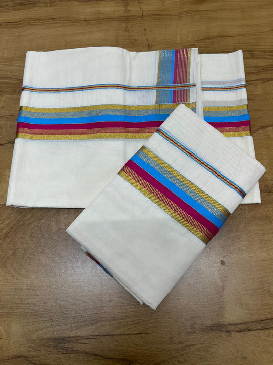 Kerala Cotton Kasavu With Kara Single Set Mundu (2.80 mtrs) SL419