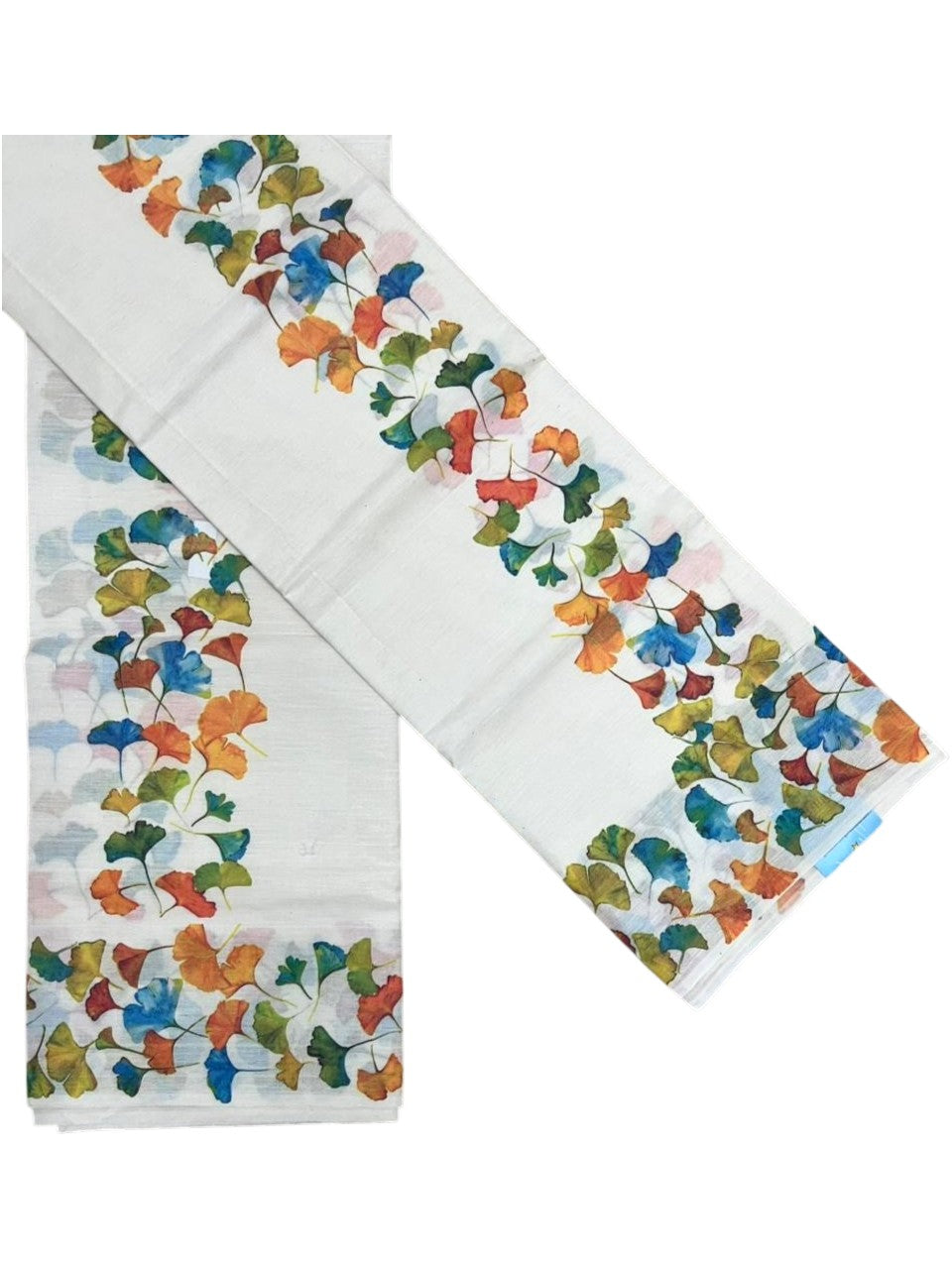 Southloom Cotton Single Set Mundu (Mundu Neriyathum) With Multicolour Leaf Digital Print 2.80 Mtrs SL439