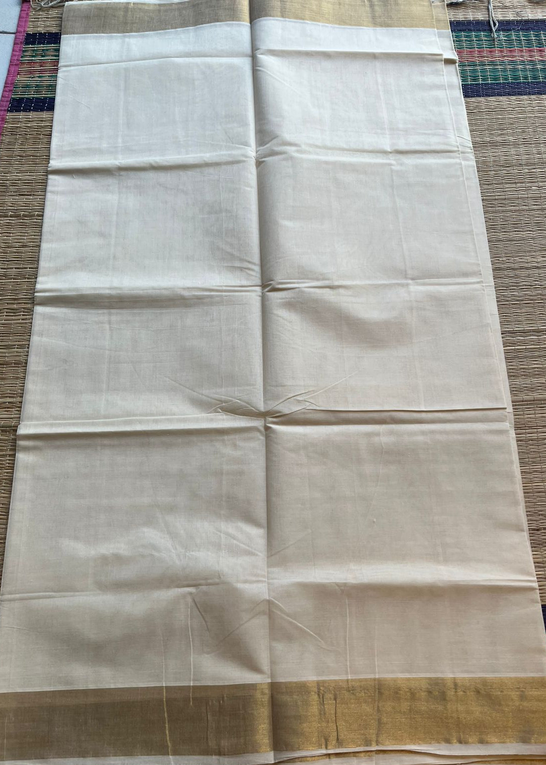 Southloom Kerala Cotton Saree (Green) SL452
