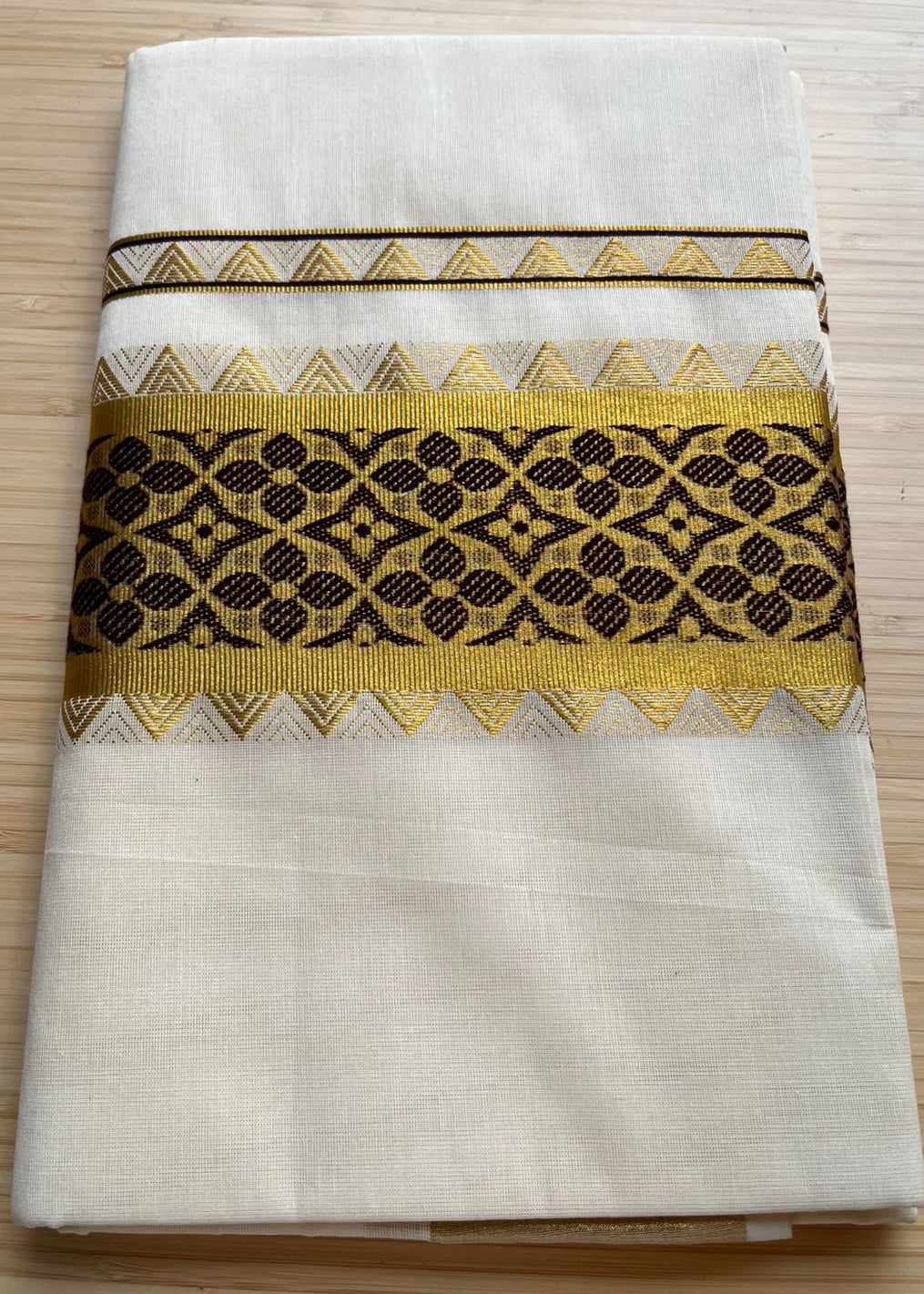 Southloom Kerala Cotton Saree (Brown) SL452