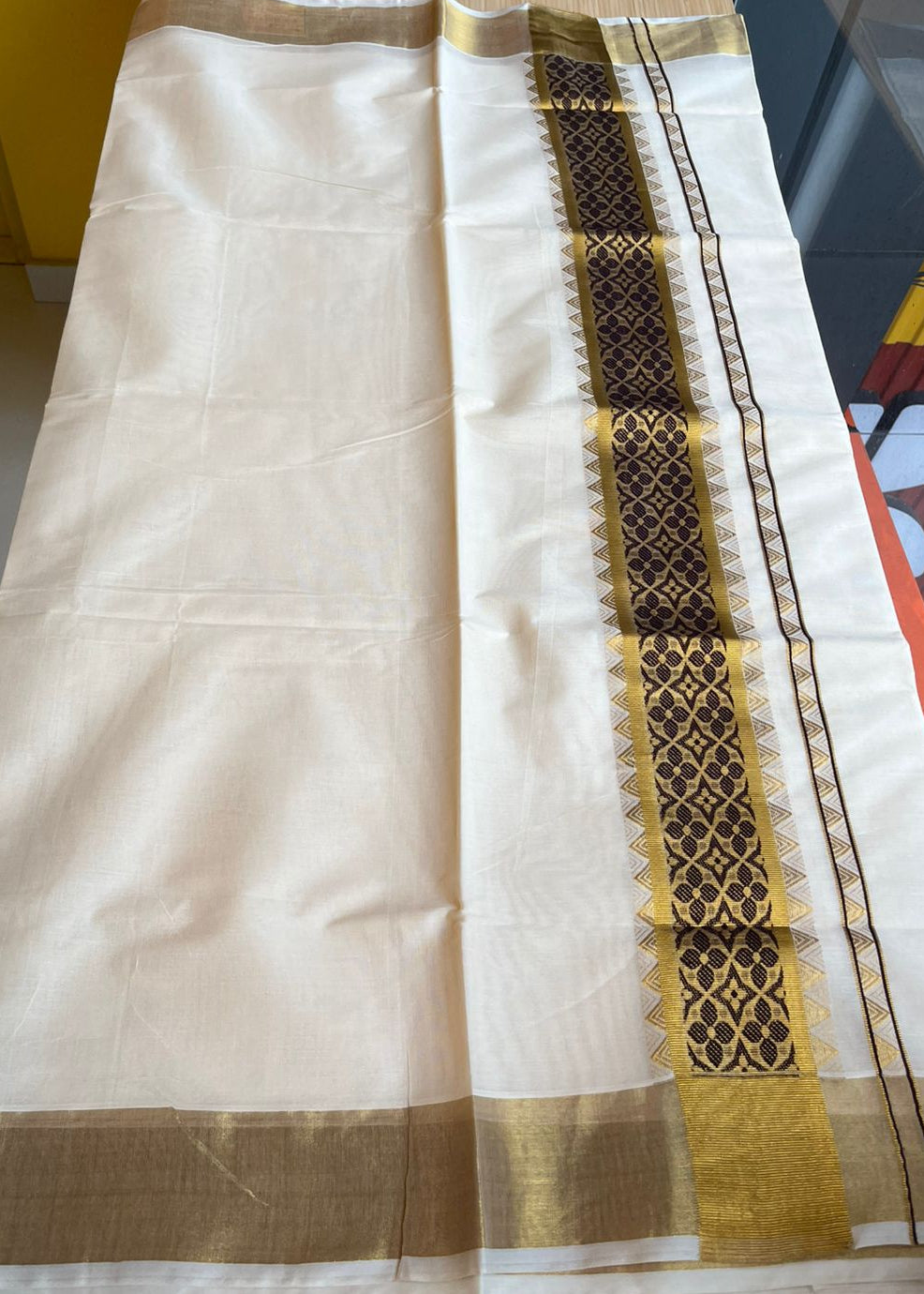 Southloom Kerala Cotton Saree (Brown) SL452