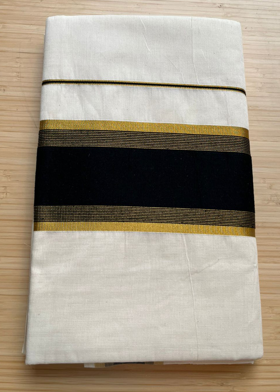 Southloom Kerala Cotton Saree (Black) SL459