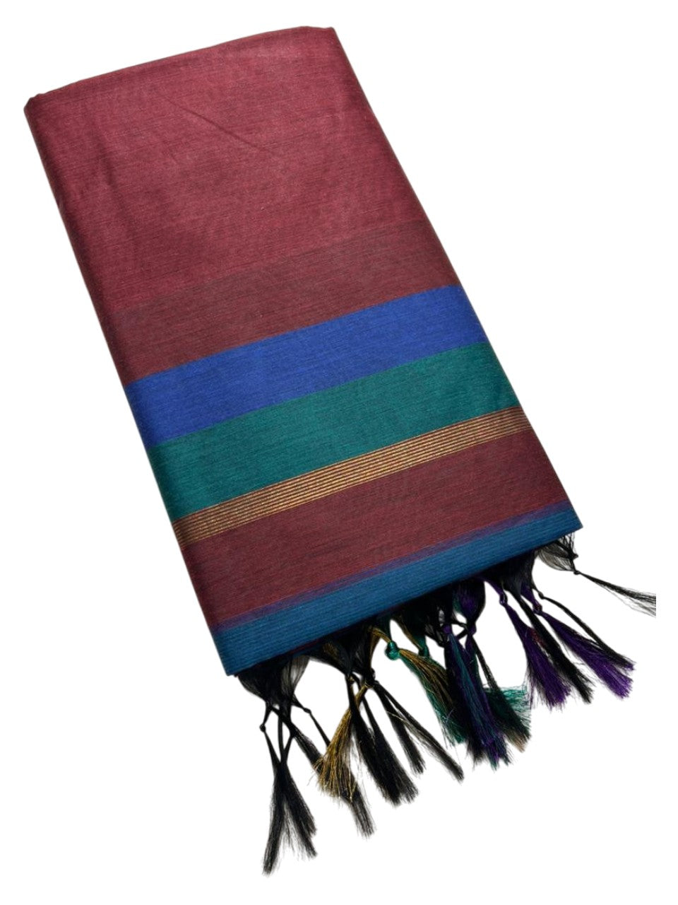 Southloom Maheshwari Cotton Saree With Temple Design on the Body and Borders SL471