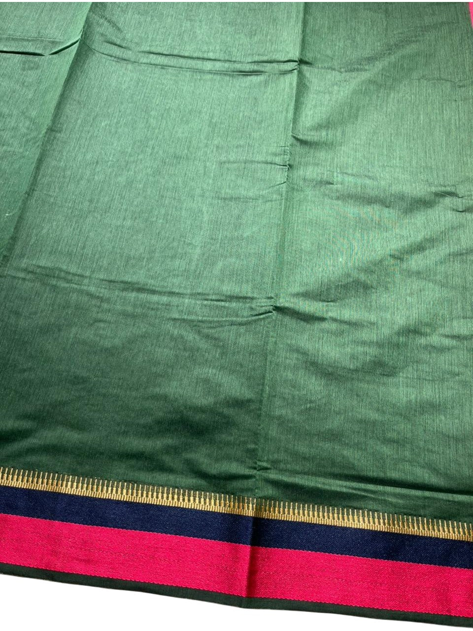 Southloom Maheshwari Cotton Saree With Temple Design on the Body and Borders SL471