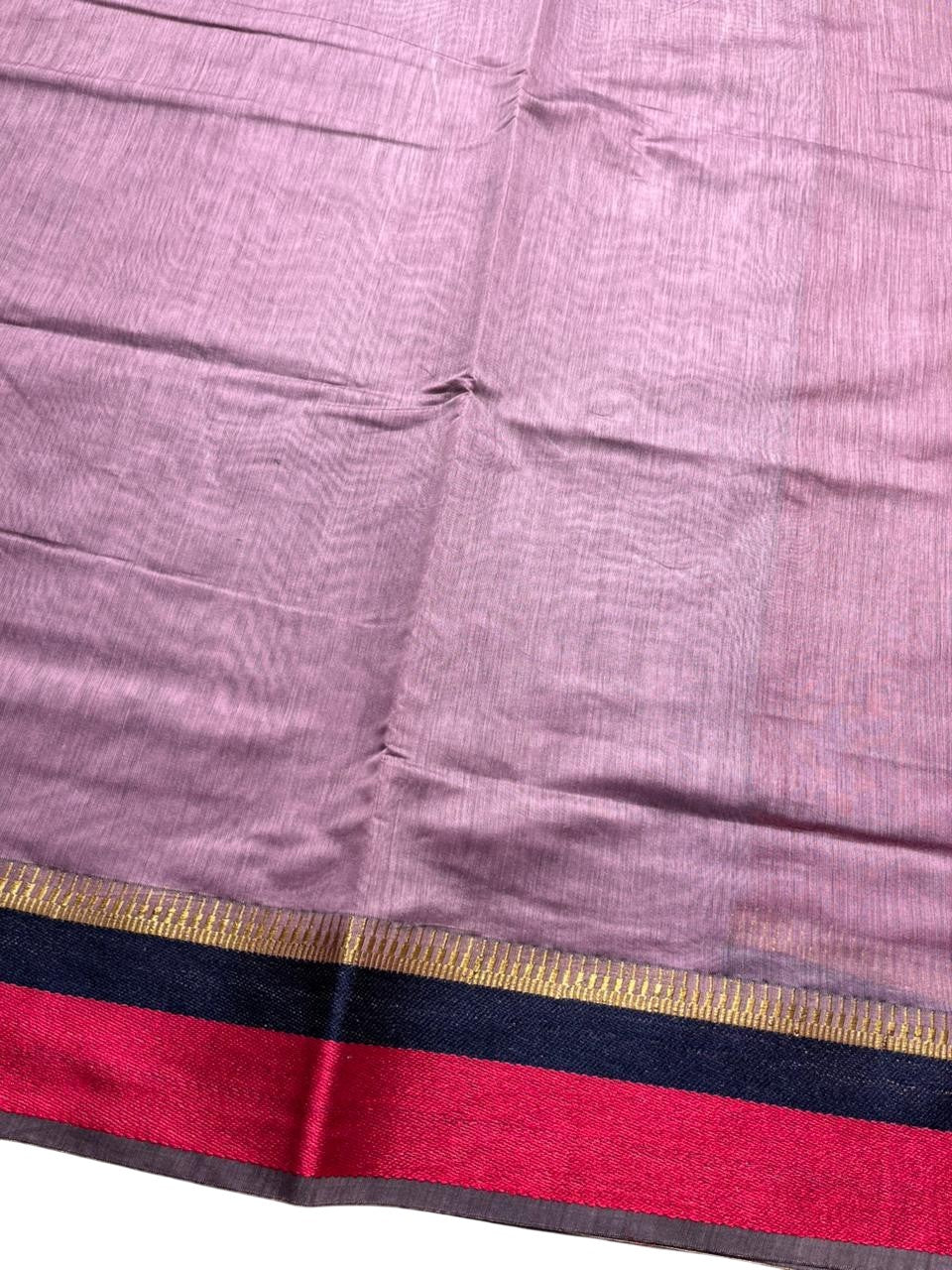 Southloom Maheshwari Cotton Saree With Temple Design on the Body and Borders SL471
