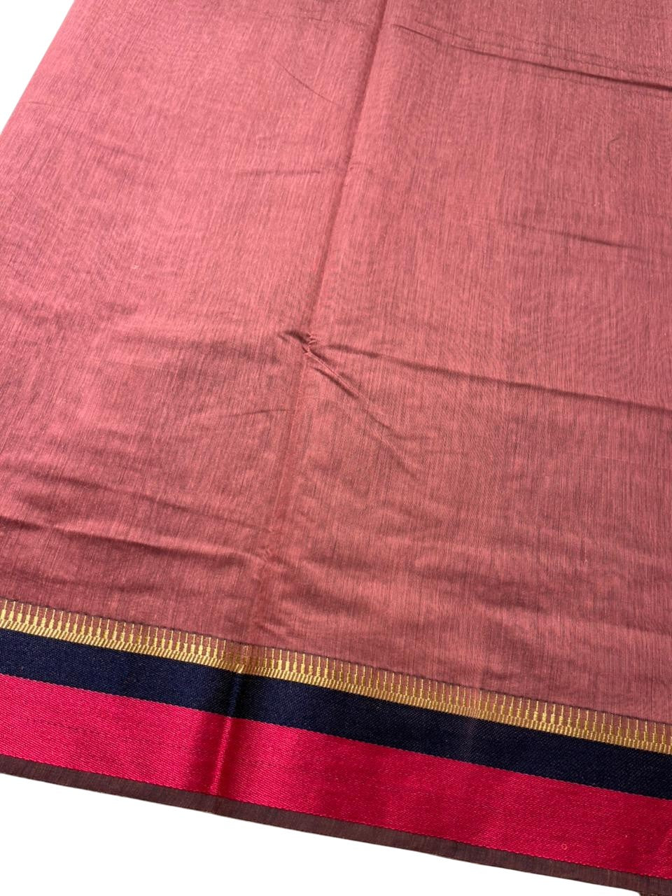 Southloom Maheshwari Cotton Saree With Temple Design on the Body and Borders SL471