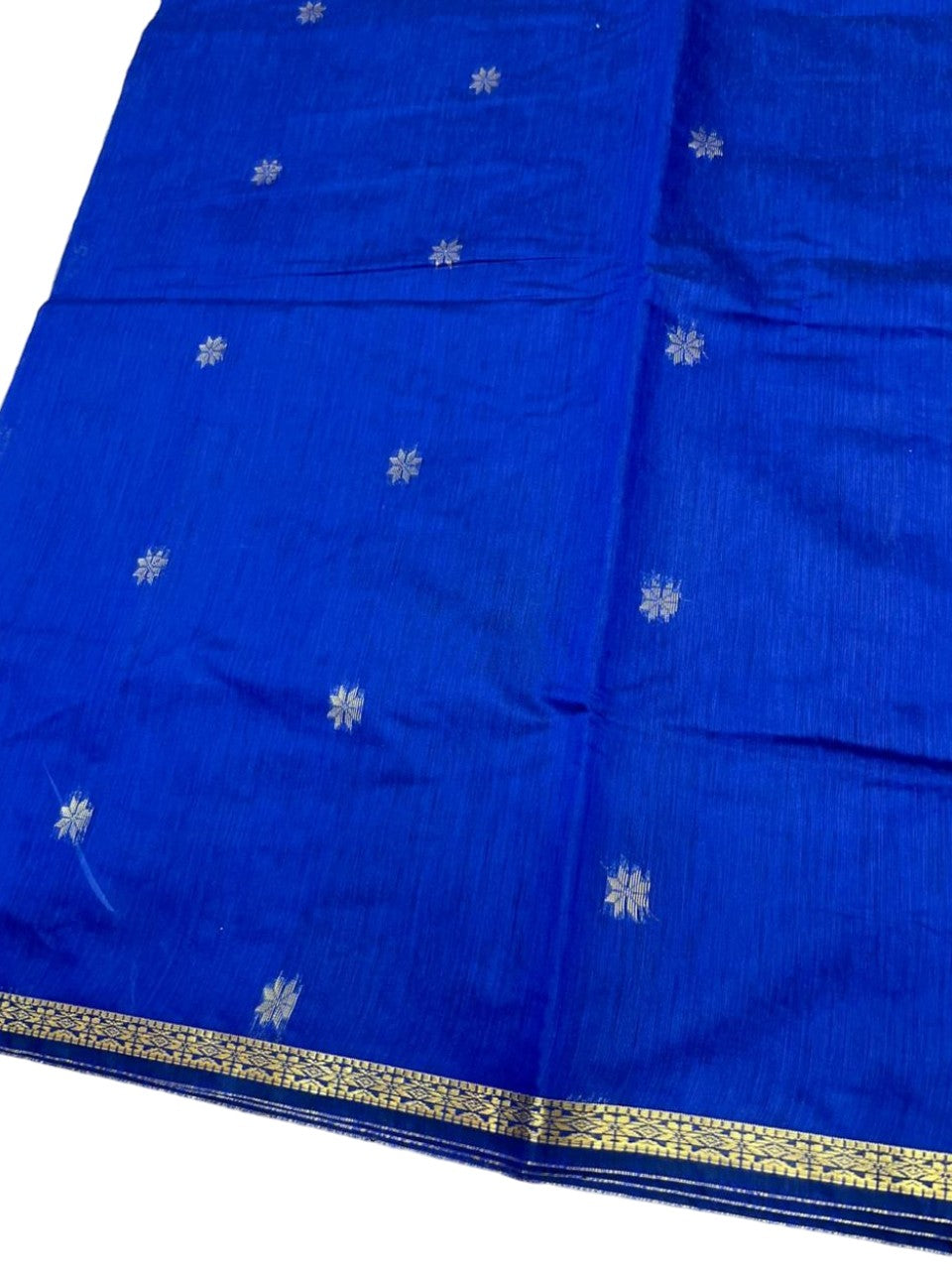 Southloom Maheshwari Cotton Saree With Woven Works on Body in Blue and Green SL471