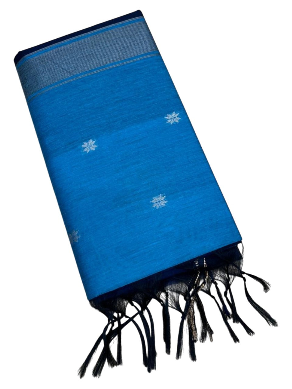 Southloom Maheshwari Cotton Saree With Woven Works on Body in Blue SL471