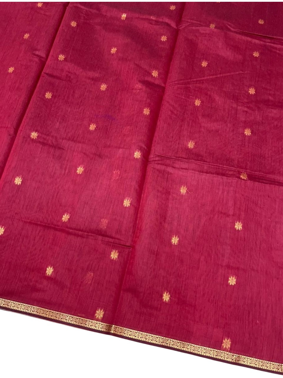 Southloom Maheshwari Cotton Saree With Woven Works on Body in Maroon and Black SL471