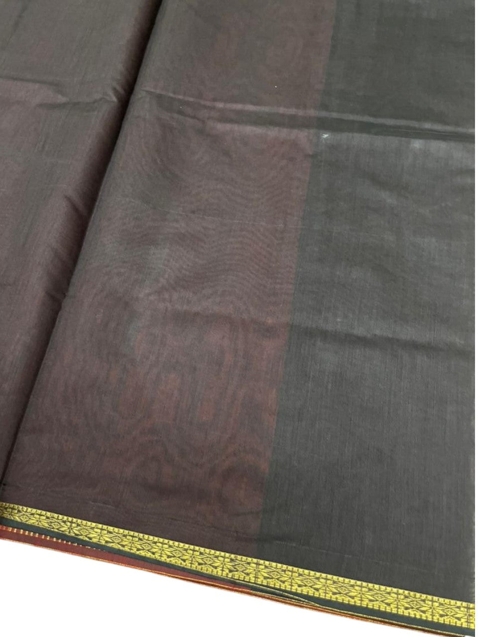 Southloom Maheshwari Cotton Saree With Woven Works on Body in Maroon and Black SL471