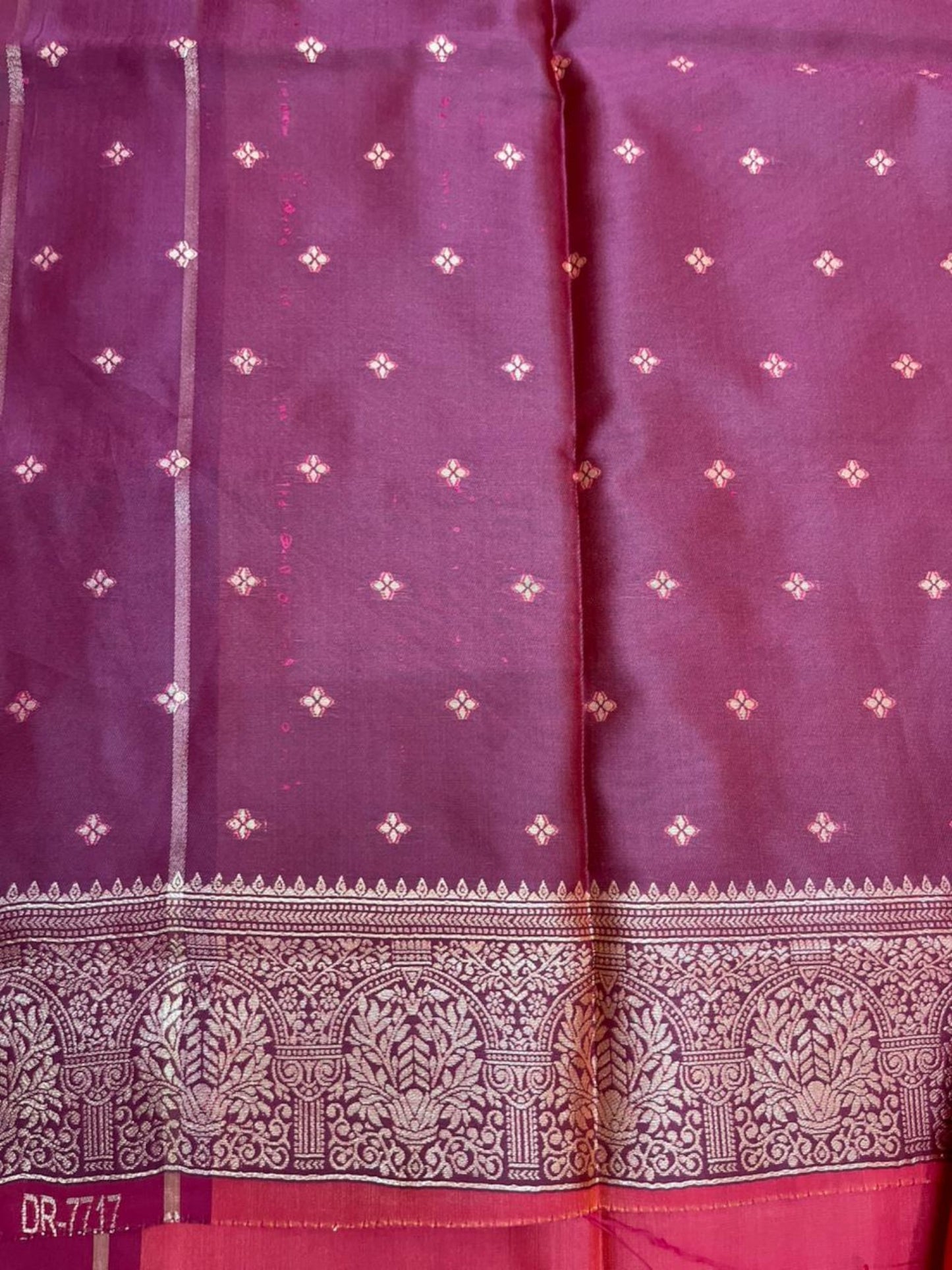 Southloom Semi Soft Silk Saree with Butta Works Across Body And Borders Red & Magenta And Red