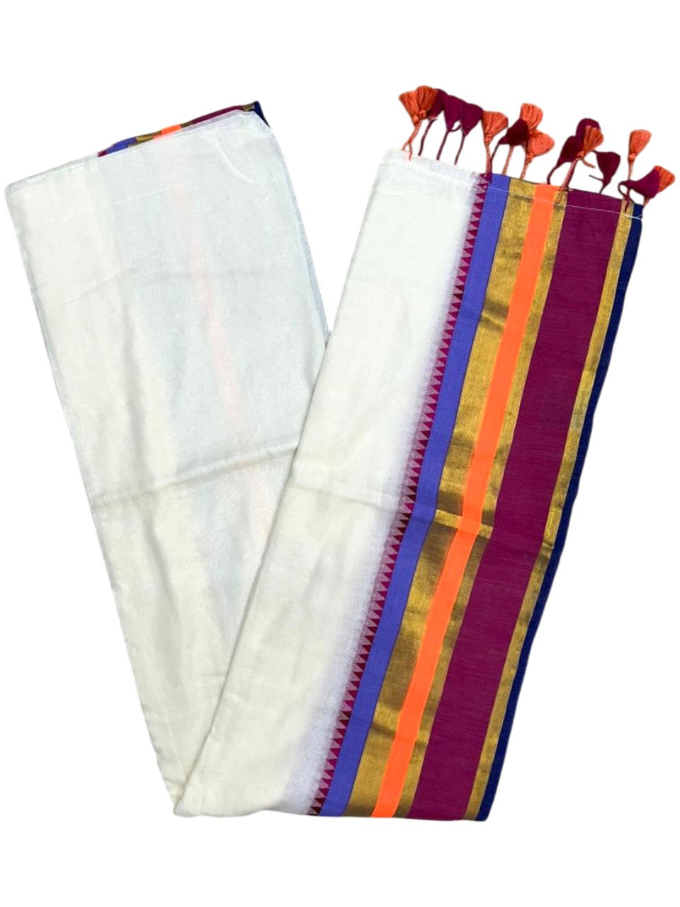 Southloom Mul Cotton 120 x 120 Soft Fabric Saree Multicolour SL215