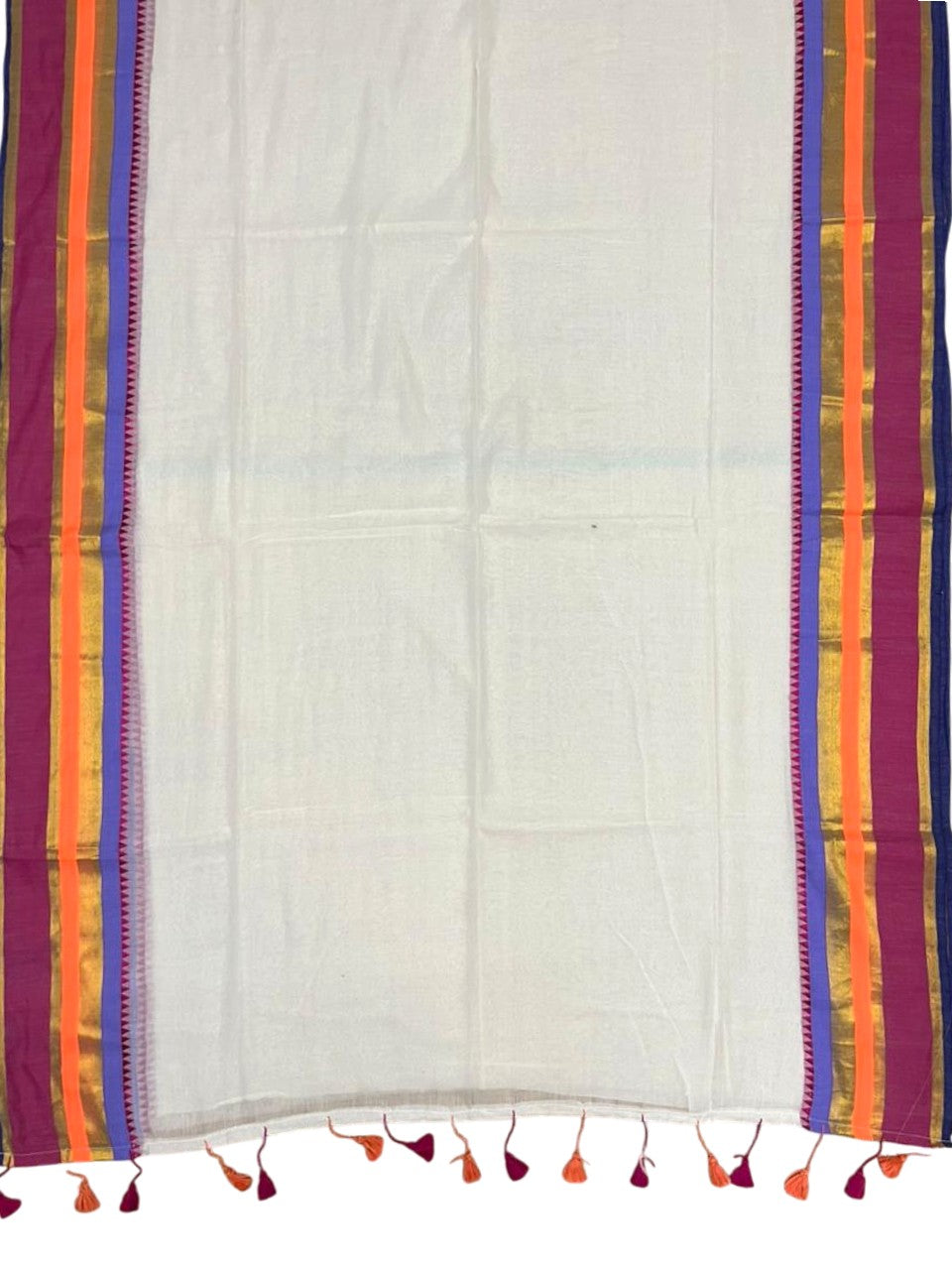 Southloom Mul Cotton 120 x 120 Soft Fabric Saree Multicolour SL215