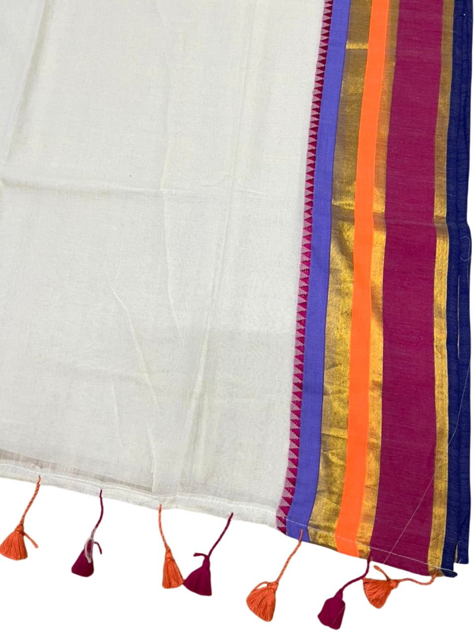 Southloom Mul Cotton 120 x 120 Soft Fabric Saree Multicolour SL215