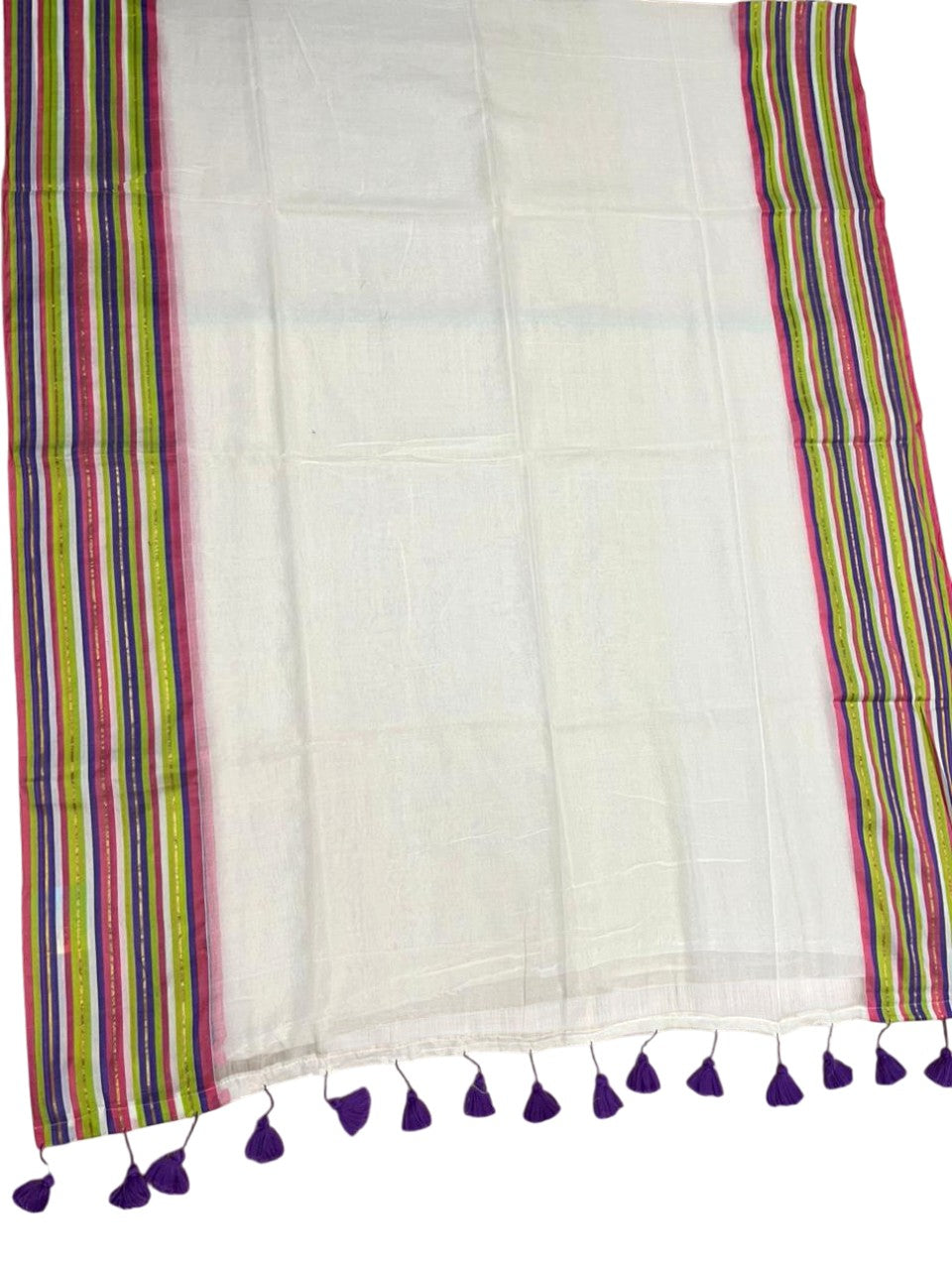 Southloom Mul Cotton 120 x 120 Soft Fabric Saree Multicolour SL215