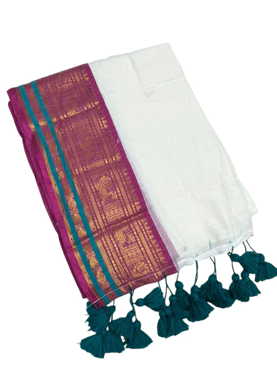 Southloom Mul Cotton 120 x 120 Soft Fabric Saree Multicolour SL215
