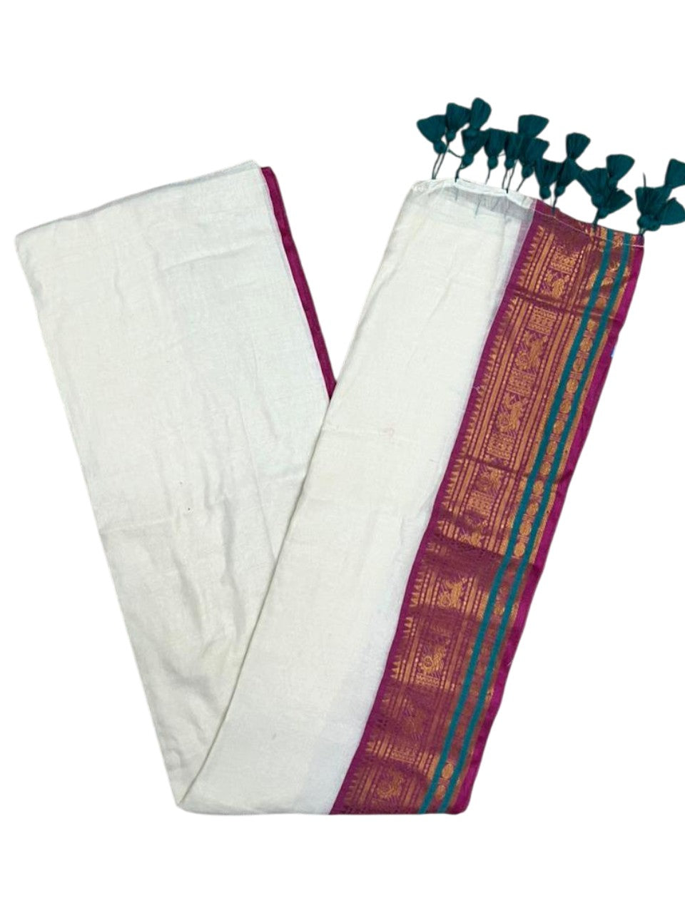 Southloom Mul Cotton 120 x 120 Soft Fabric Saree Multicolour SL215