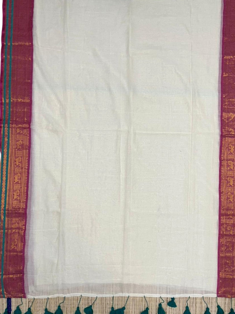 Southloom Mul Cotton 120 x 120 Soft Fabric Saree Multicolour SL215