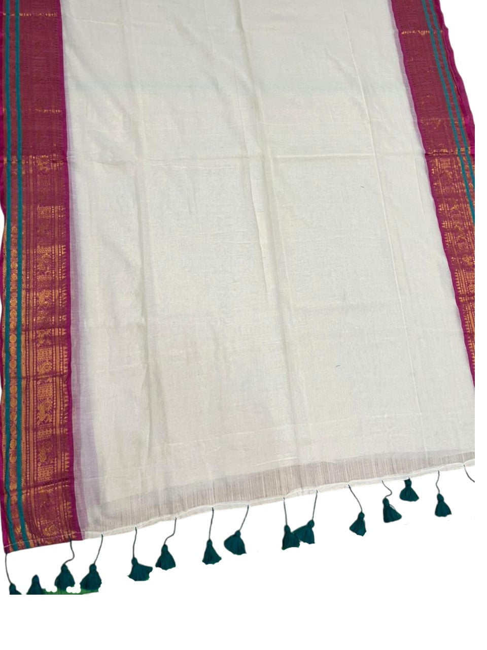 Southloom Mul Cotton 120 x 120 Soft Fabric Saree Multicolour SL215