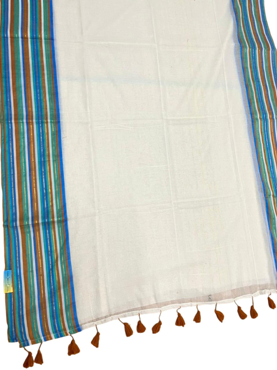 Southloom Mul Cotton 120 x 120 Soft Fabric Saree Multicolour SL215
