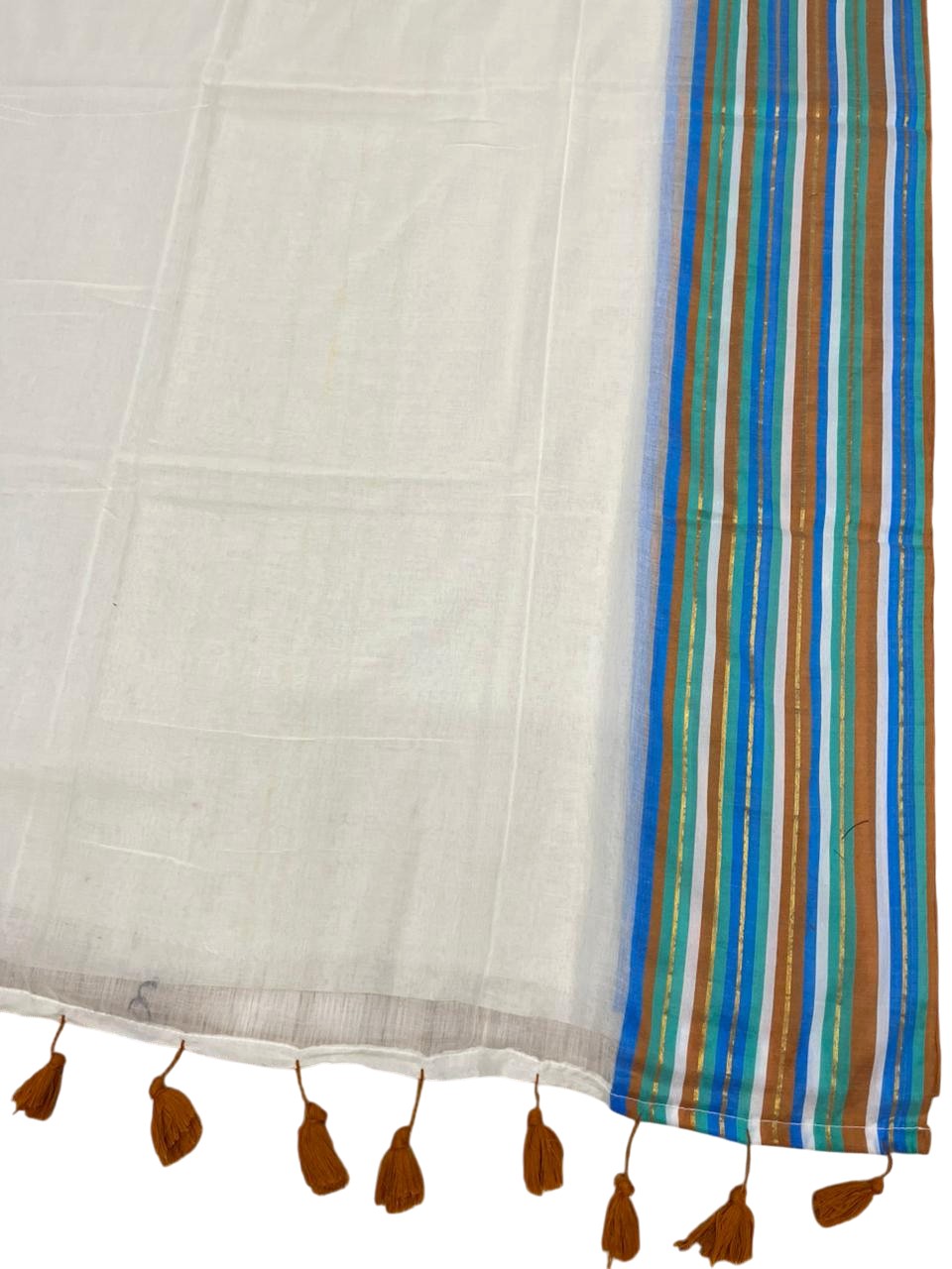 Southloom Mul Cotton 120 x 120 Soft Fabric Saree Multicolour SL215