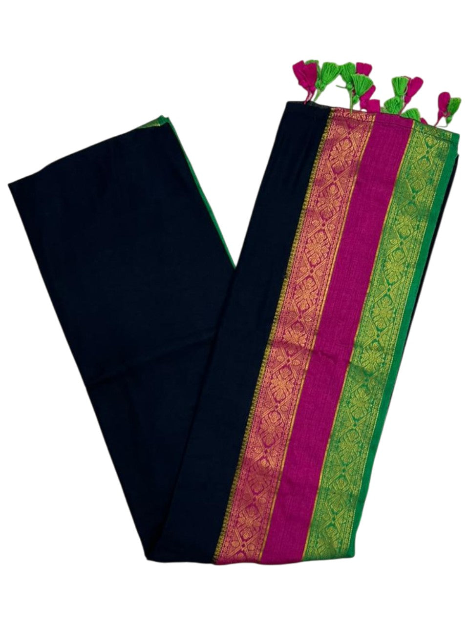 Southloom Mul Cotton 120 x 120 Soft Fabric Saree With Kanchi border SL215