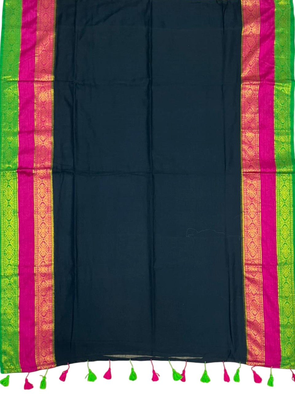 Southloom Mul Cotton 120 x 120 Soft Fabric Saree With Kanchi border SL215